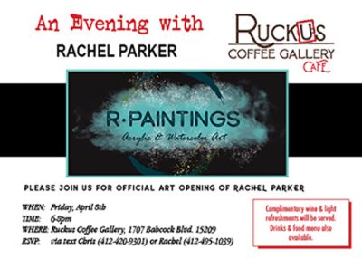 Official Art opening for Rachel Parker